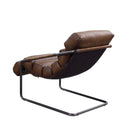 Dolgren - Accent Chair - Sahara Top Grain Leather & Matt Iron