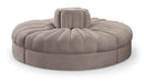 Rummi - Round Velvet Performance Fabric Upholstered 4 Piece Modular Sofa