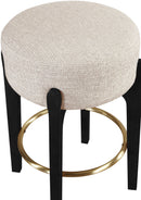 Torino - Backless Counter Stool With Brushed Black Base (Set of 2)