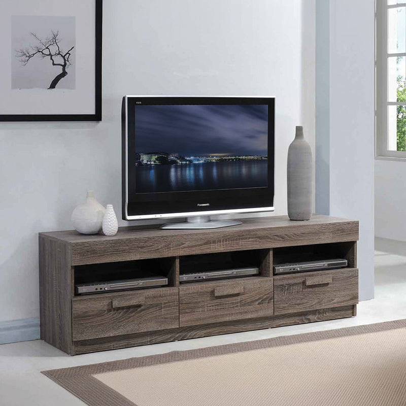 Alvin - TV Stand - Rustic Oak