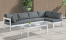 Nizuc - Outdoor Patio 5 Piece Modular Sectional With White Frame