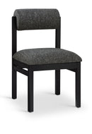 Roundhill - Fabric Dining Chair (Set of 2) - Black Frame