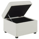 Winter - Upholstered Hydraulic Lift Top Storage Ottoman