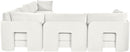 Hammond - Velvet Performance Fabric Upholstered 6 Piece Corner Sectional