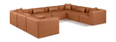 Cube - 8 Piece Modular Sectional - Cognac