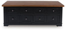 Wildenauer - Lift Top Cocktail Table - Brown / Black
