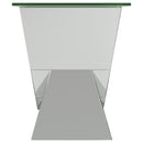 Taffeta - Glass Top Mirrored Acrylic Table