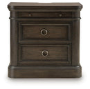Wickenger - Two Drawer Night Stand - Dark Brown