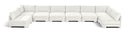 Hammond - Velvet Performance Fabric Upholstered 8 Piece U-Shaped Armless Sectional - Beige