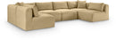 Shaggy - 6 Piece Modular U-Shaped Armless Sectional