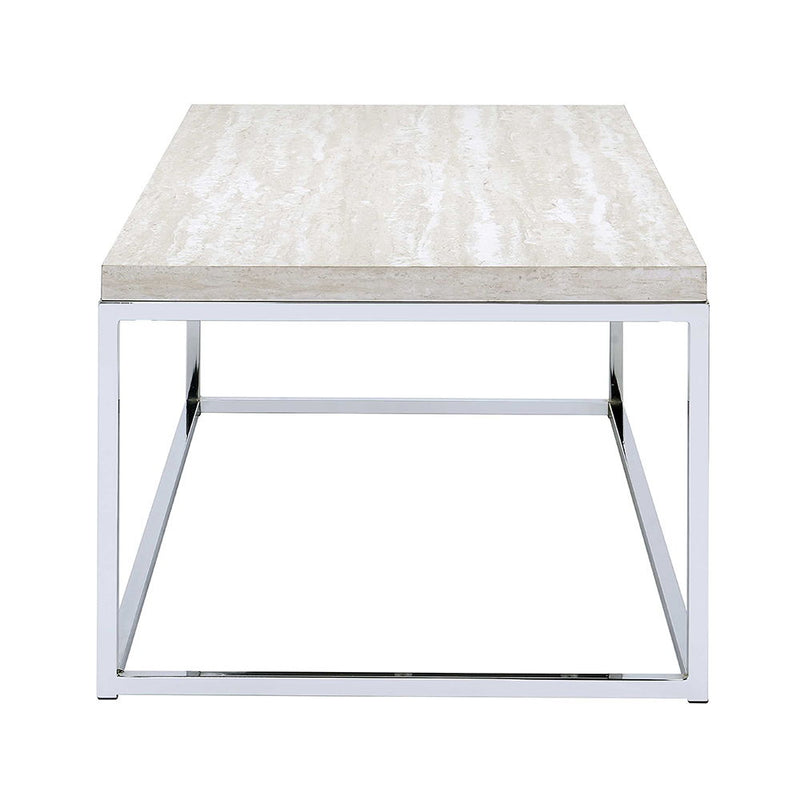 Snyder - Coffee Table - Engineered Stone Top & Chrome