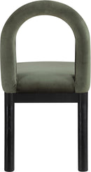 Conrad - Velvet Dining Chair With Black Legs