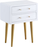 Zane - Side Table - White Lacquer
