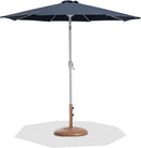 Fiji - Aluminum Patio Umbrella With Round Teak And White Base
