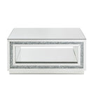 Noralie - 35" X 24" Coffee Table - Mirrored & Faux Diamonds
