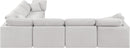 Indulge - Velvet 6 Piece Modular Corner Sectional