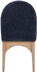 Waldorf - Chenille Dining Side Chair With Natural Legs
