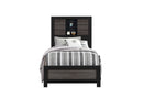 Lisbon - Bookcase Twin Bed - Black / Gray