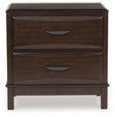 Vanmore - Two Drawer Night Stand - Dark Brown