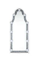 Noralie - Hollywood Floor Mirror - Mirrored & Faux Diamonds