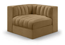 Rummi - Velvet Performance Fabric Upholstered Modular Corner Chair
