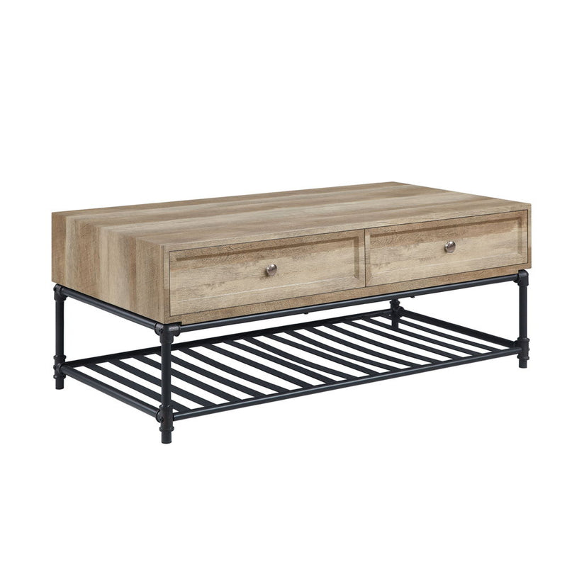Brantley II - Coffee Table - Oak & Sandy Black