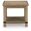 Ridgester - Rectangular End Table - Light Brown