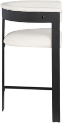 Romeo - Faux Leather Counter Stool With Black Base (Set of 2)