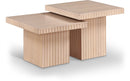 Spencer - 18" Oak Veneer 2 Piece Coffee Table