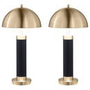 Conroe - Dome Shade Pillar Table Lamp (Set of 2) - Black