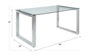 Abraham - Dining Table - Clear Glass Top & Chrome
