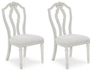 Montelaine - Dining Upholstered Side Chair (Set of 2) - Antique White