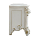Vendome - Vanity Desk - Beige Synthetic Leather & Antique Pearl