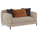 Jade - Chenille Upholstered Modern Track Arm Loveseat