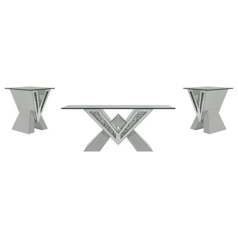 Taffeta - Mirrored Coffee Table Set
