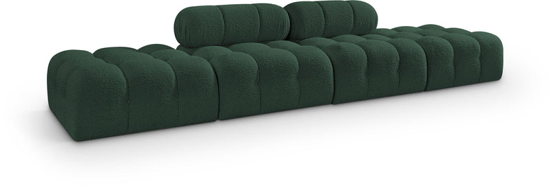 Ames - 4 Piece Boucle Upholstered Modular Sofa With 2 Backless Seats