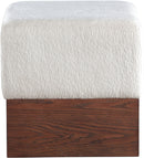 Havre - Ottoman / Stool With Brown Base