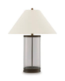 Junrow - Glass Table Lamp - Clear / Brown