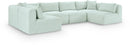 Shaggy - 6 Piece Modular U-Shaped Armless Sectional
