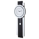 Noralie - Wall Clock - Black, Mirrored & Faux Diamonds