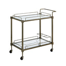 Aditya - Serving Cart - Mirrored & Antique Brass
