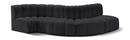 Arc - Faux Leather 5 Piece Modular Sofa