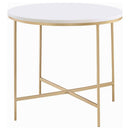 Ellison - Round Marble Coffee And End Table Set