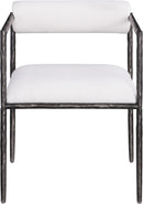 Axis - Linen Textured Cream Fabric Upholstered Dining Chair (Set of 2)
