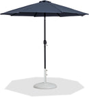 Fiji - Aluminum Patio Umbrella With Round White And Black Base