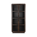 Rogers - Solid Wood Tall Cabinet - Dark Brown