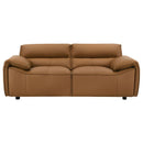 Buxton - Top Grain Leather Upholstered Loveseat