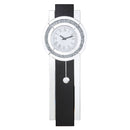 Noralie - Wall Clock - Black, Mirrored & Faux Diamonds