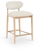 Riccio - Stool - Natural And Gold Frame