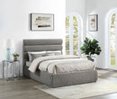 Adam - Chenille Fabric Bed With 52" Headboard